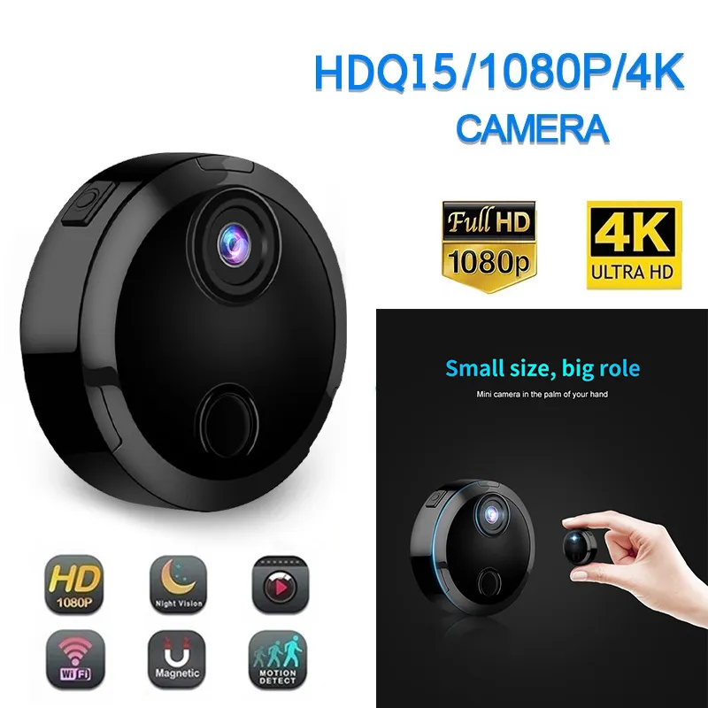 Мини Wi-Fi IP-камера 1080P HD инфракрасная камера ночного видения с обнаружением движения, камеры наблюдения для домашней безопасности, беспроводная камера HDQ15 монитор
