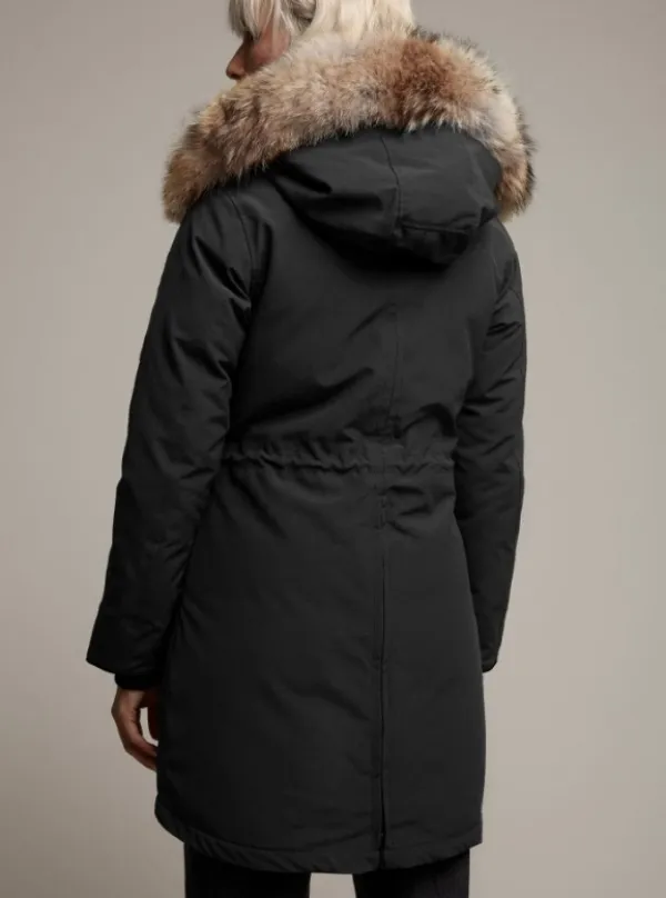 Designer Femmes Doudounes Longue Parka Canada Canard Coupe-Vent Rossclair Parkas Veste Col D'hiver Puffer Réel Manteau De Fourrure De Loup Arctic Hood