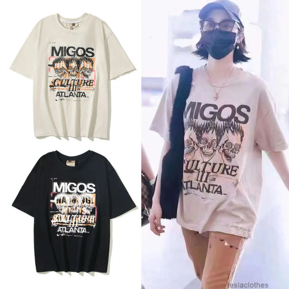 Designer modekläder lyxiga tees tshirts sommar nya amerikanska high street gallery ouyang nana samma stil gammal co br ed short hylsa t-shirt män kvinnor