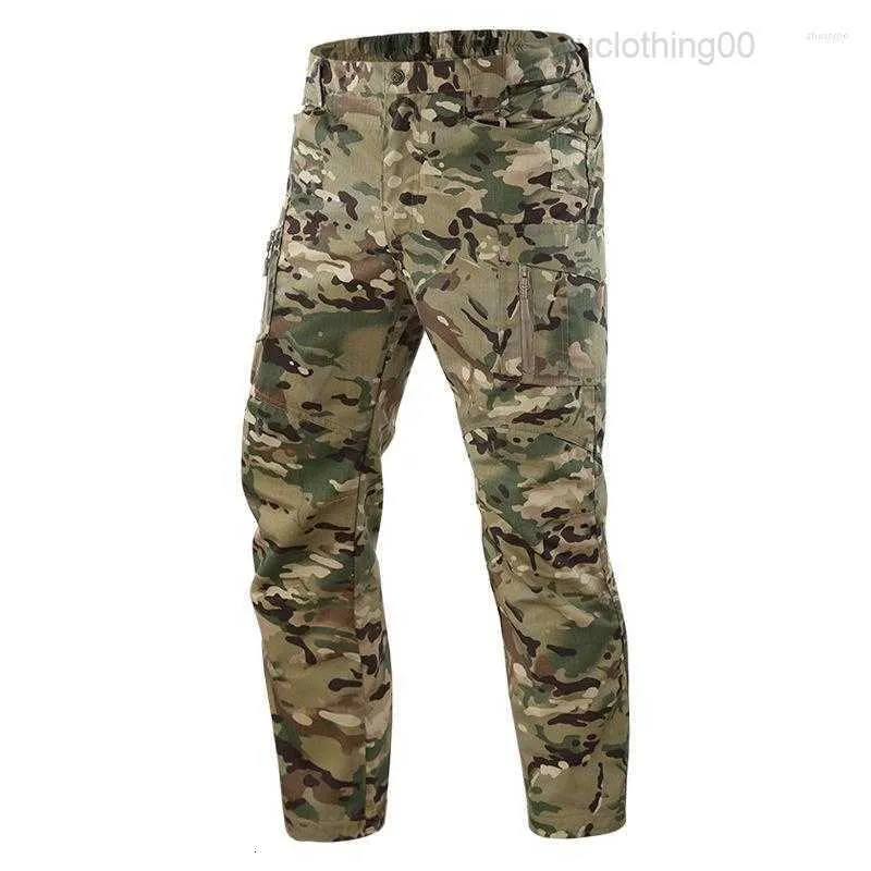 Pantaloni da uomo Tattici Militari IX9 Camouflage Assault Pantaloni resistenti all'usura impermeabili Pantaloni multi-tasca SWAT Combat Army Pantaloni lunghi i