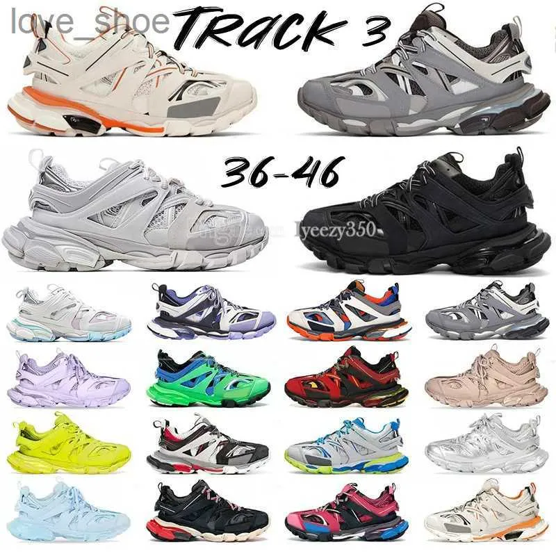 Designers sapatos casuais faixa 3.0 18ss t s sneakers paris homens mulheres triplo branco preto rosa cinza bege laranja azul plataforma faixas 3