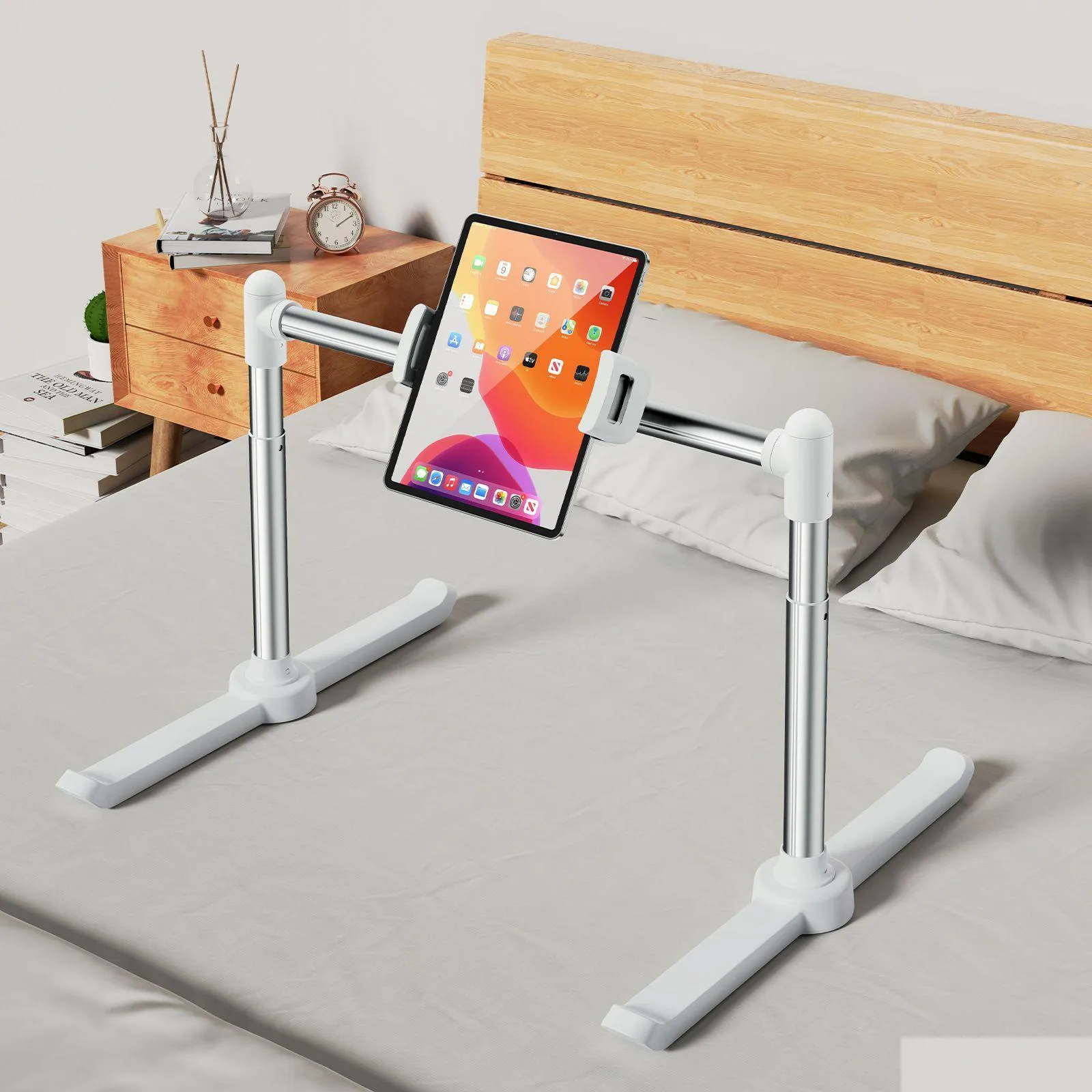 Storage Holders & Racks Cell Phone Mounts Holders Mobile Stand Laptop Foldable Tablet Adjustable Angle Desktop Lazy Clip Drop Delivery Dh3Ys