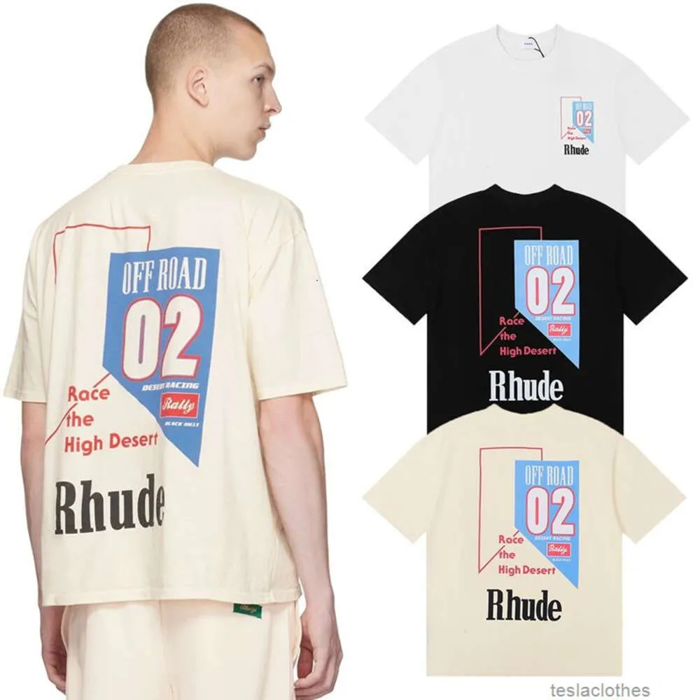 Rhude New Race High Desert Racing Series Short-Sleeved Fashion Tee
