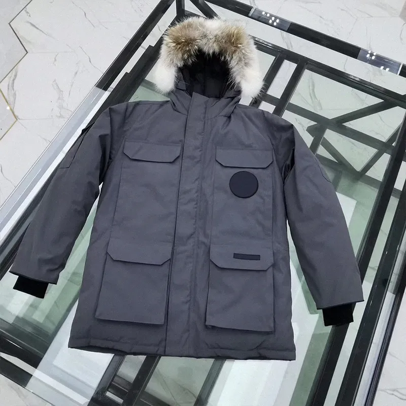 Зимние мужские пуховики Дизайнер Homme Puffer Открытый ветровка Верхняя одежда с капюшоном Пуховик Гусиная куртка Пальто B72U #