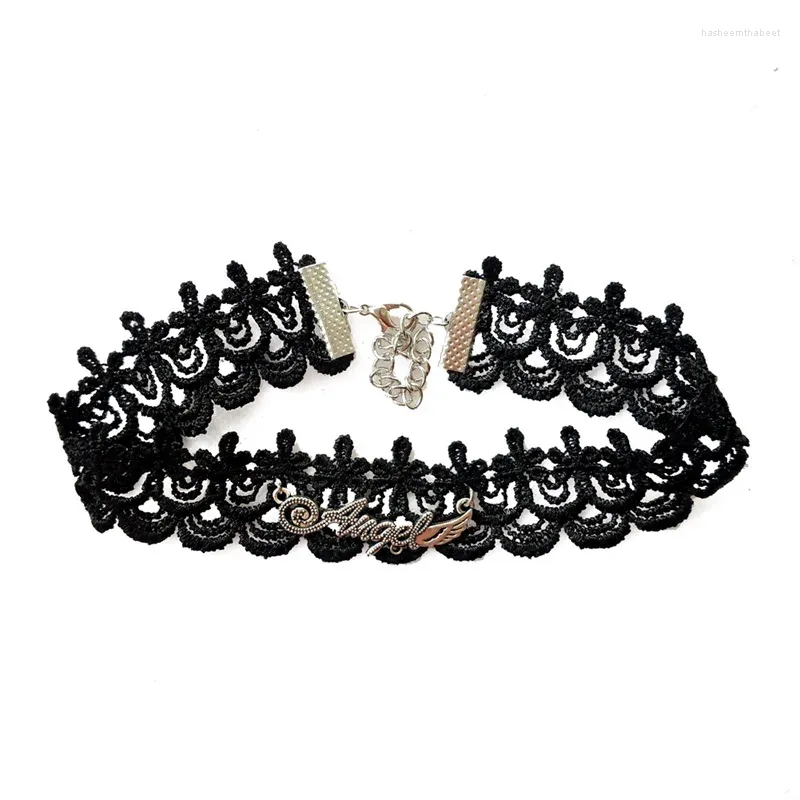 Hänghalsband yiyaofa handgjorda spetsar choker halsband för kvinnor tillbehör falsk krage ängel lady gothic party smycken gn-161