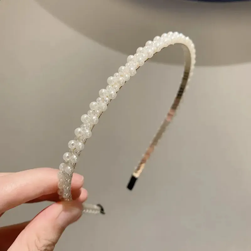 Hair Band Korean White Simulated Pearl Womens From Guan06