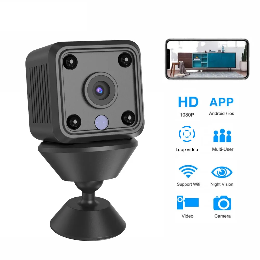 X6 Мини Wi-Fi IP-камера 1080P HD Инфракрасное ночное видение Обнаружение движения Камеры наблюдения Домашняя безопасность Беспроводная камера