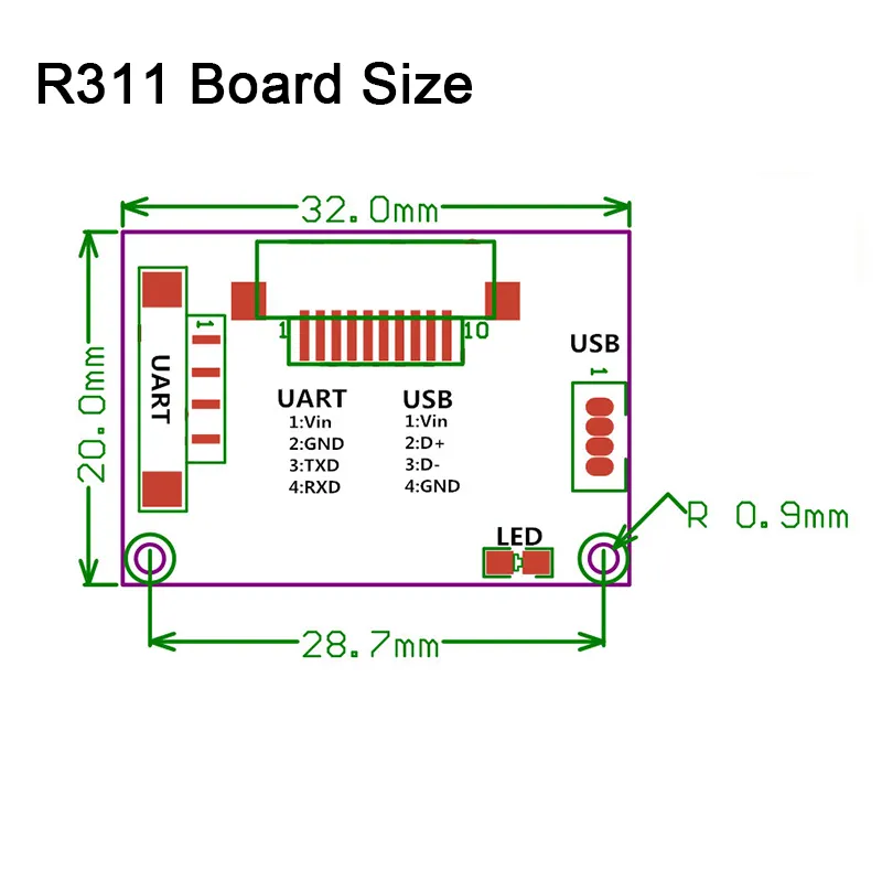 GROW R311 256*360 Pixel Capacitive Fingerprint Reader Raspberry Pi ...