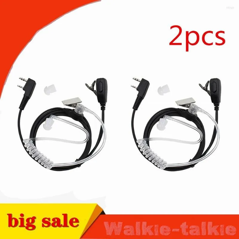 Walkie Talkie 2pcs Acoustic Tube PMic 2Pin Headphone Headset For TYT Baofeng 888s UV-5R UV-82 RT22 H777 RT-5R