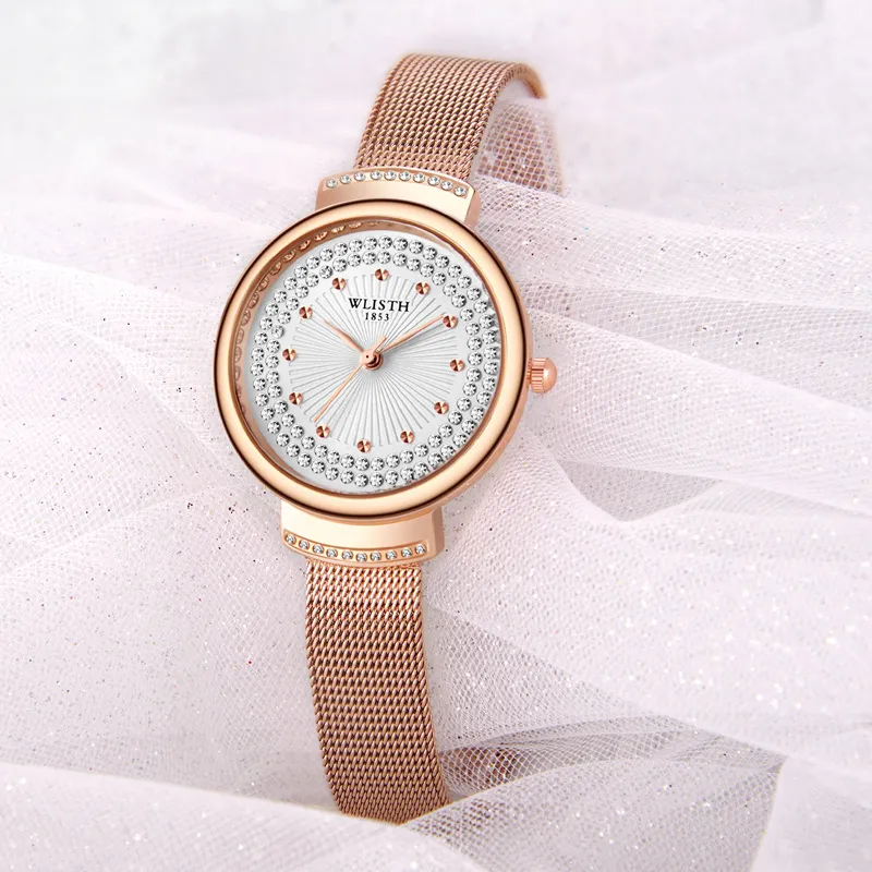 HBP Women Canvas kwarcowa zegarek 30 mm prosty pasek zegarek luksusowy zegarki z kolorowymi paskami