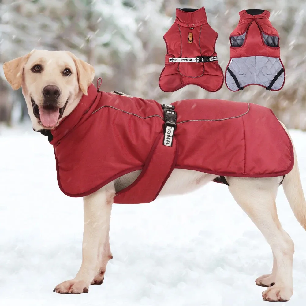 Hondenkleding Winterkleding voor middelgrote grote honden Winddicht Reflecterend Warm Jack Jas Franse Bulldog Teckel Labrador Outfits 231115