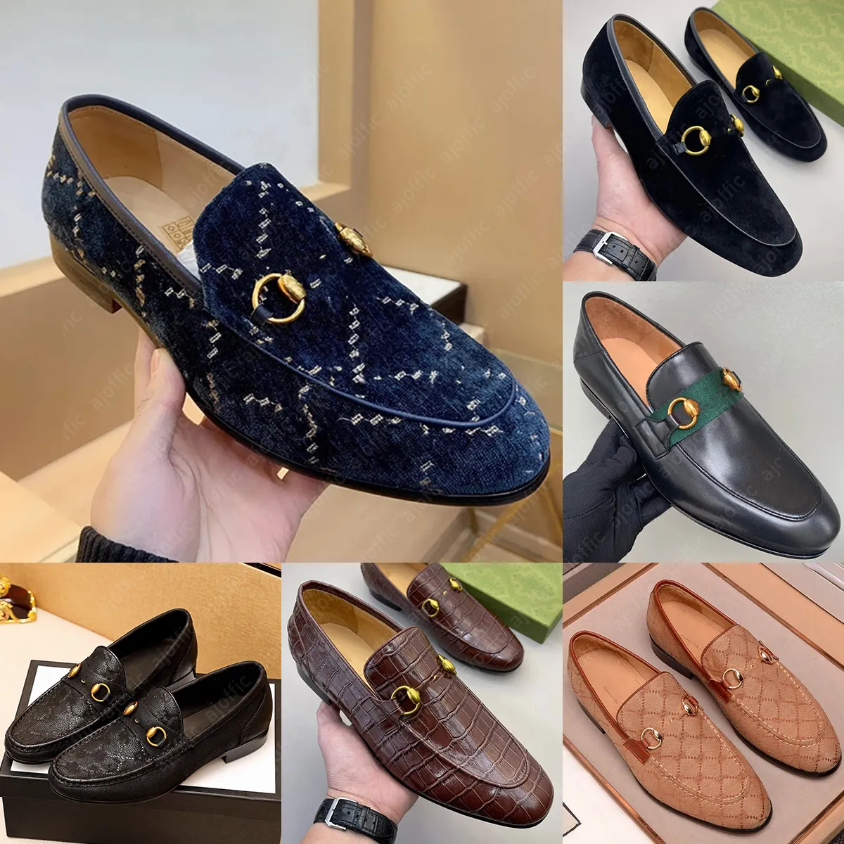 Włoskie mokasyny Oxford Oryginalne skórę Moccasins Brown Black Designer Buty Casual Buty Men Classic High Quality Wedding Office Formal Buty Business Buty