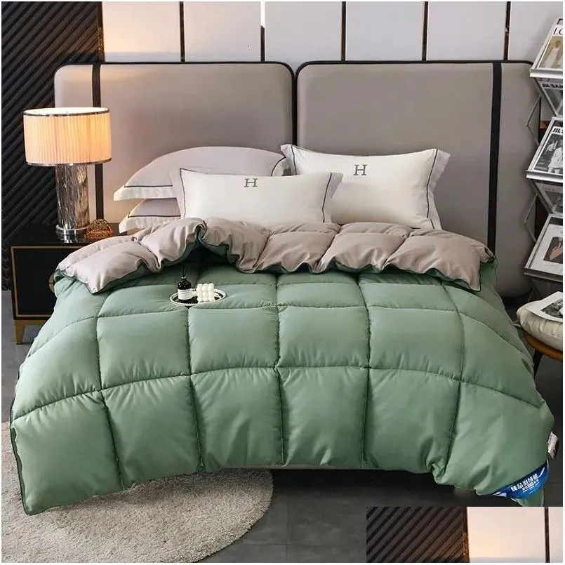 Bedding Sets Bedding Sets 95 White Goose Down Quilt Winter Spring And Autumn Thickened Warm Duck Core 231018 Drop Delivery Home Garden Dhmez