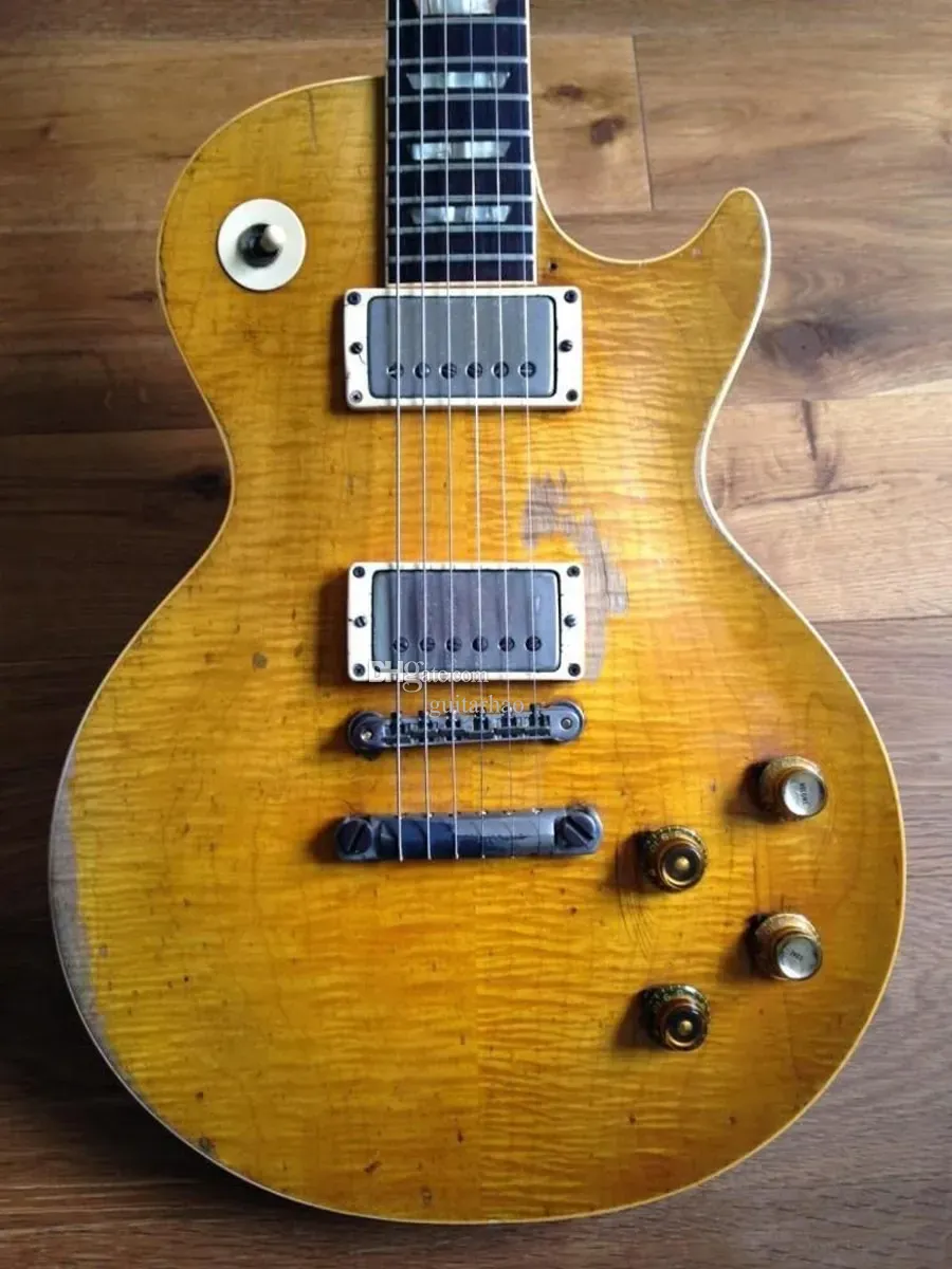 Relic Aged Standaard Gary Moore Singure Elektrische Gitaar Aged Body Humbucker Pickups Geïmporteerde Hardware 258