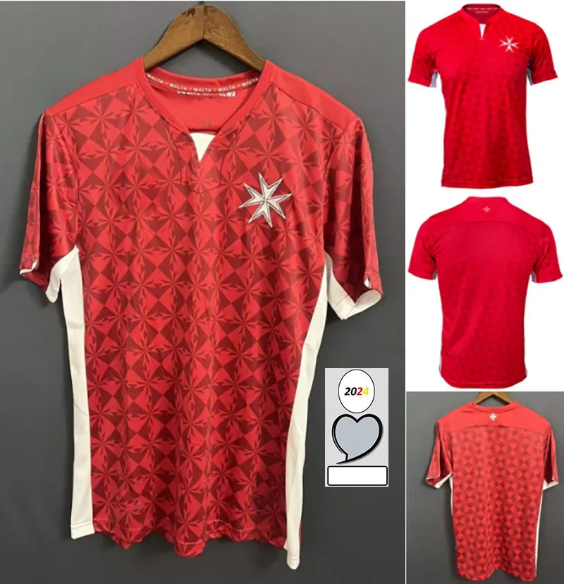 National Team 23 24 Malta Soccer Jerseys 2023 2024 Hemröd klassiska fotbollströjor Europa 2024 Kort ärm uniform Camesita de Futol S-XXL