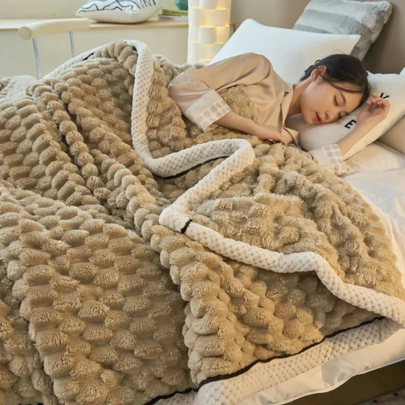 Cobertores Coral veludo cobertor sofá ar condicionado único pequeno Farley 231115