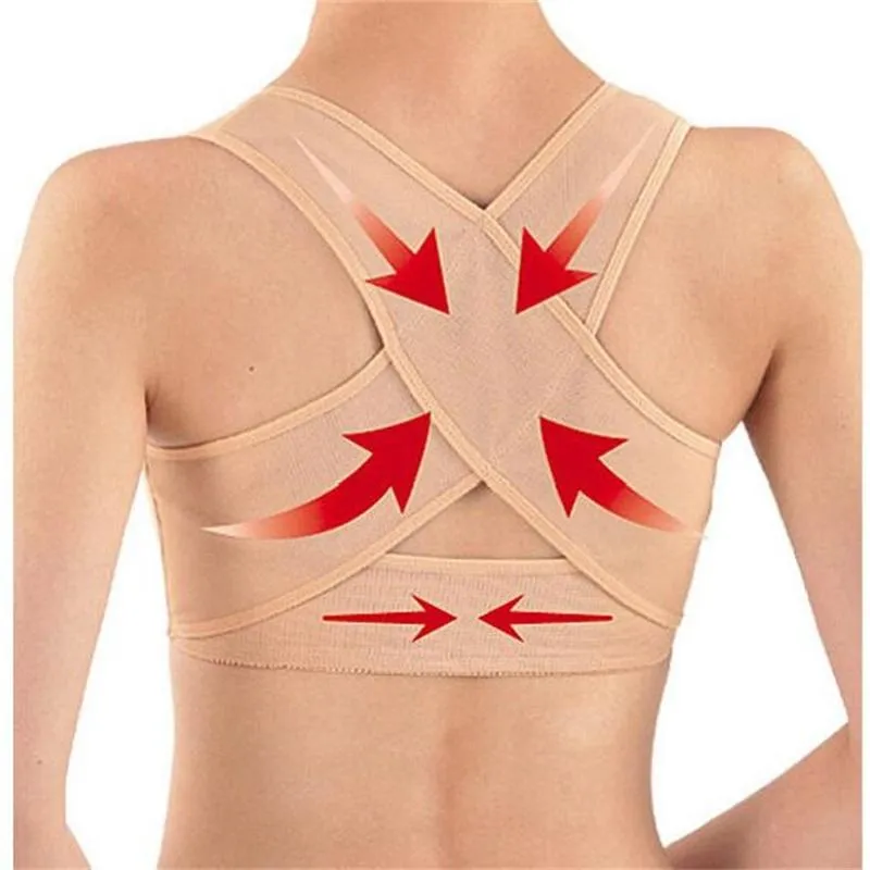 Apoio às costas Mulheres ajustáveis ​​Postura Corrector Band Brace ombro lombar lombar alívio da dor de alívio da cintura