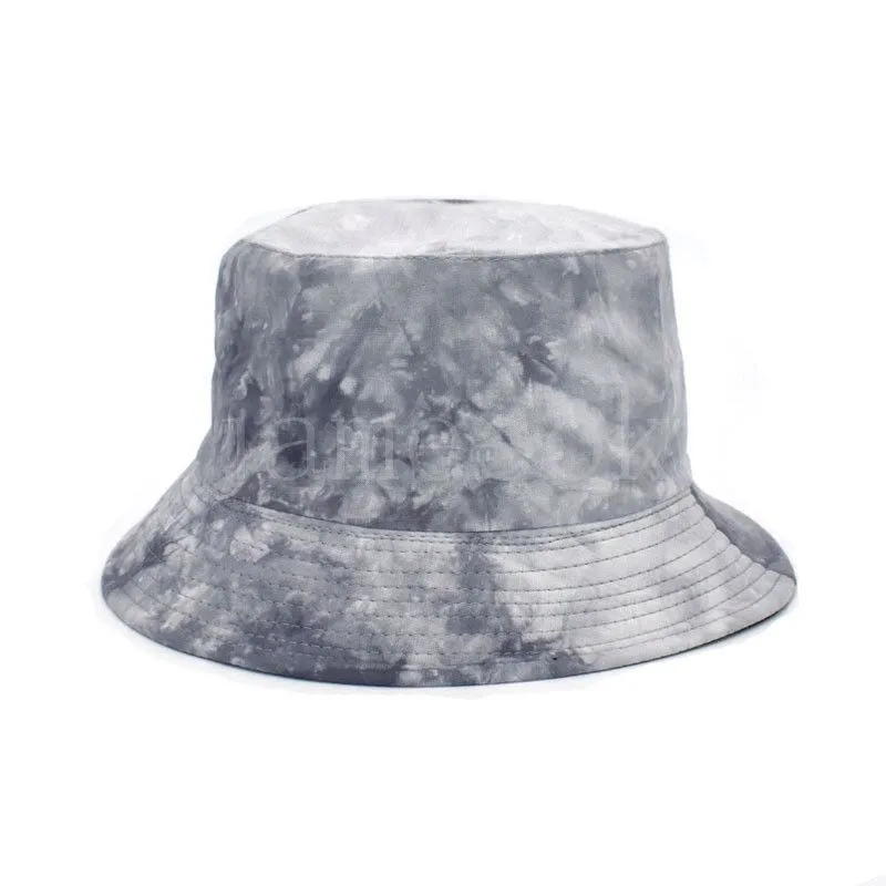 Оптовая продажа, индивидуальная однотонная двусторонняя хлопковая красочная дешевая шляпа унисекс с краской в виде галстука-ведра df110