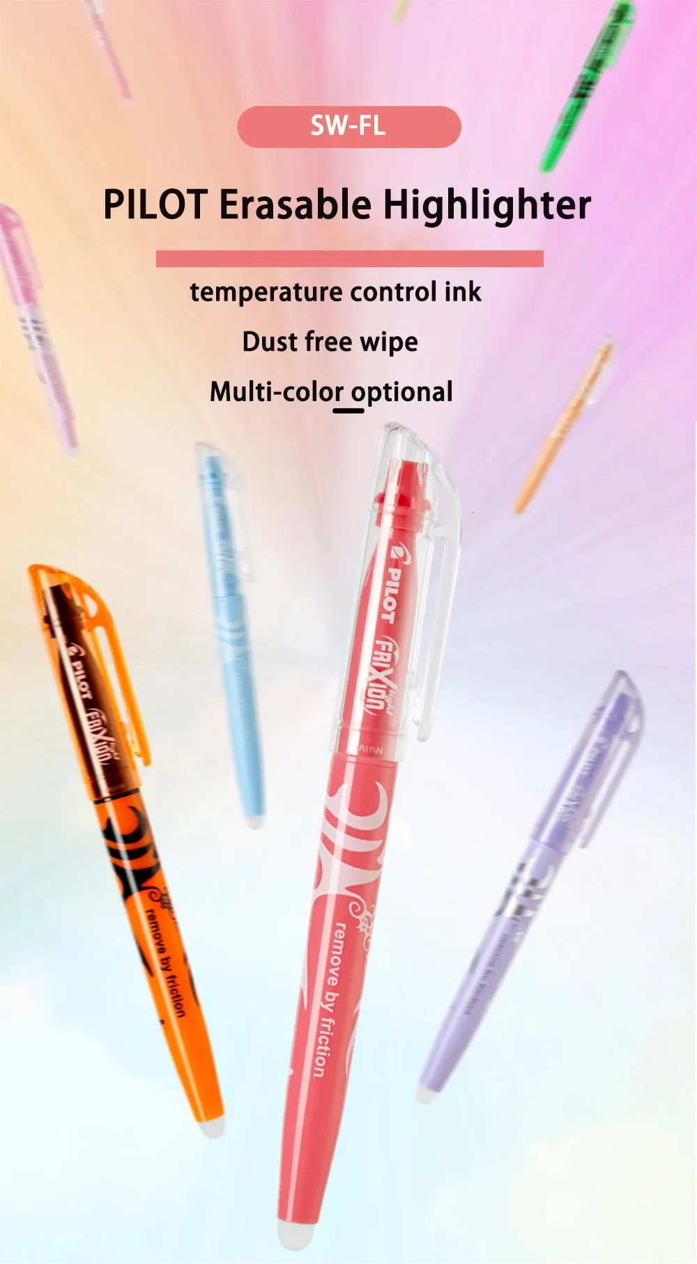 Wholesale PILOT SW FL Frixion Mini Highlighter Pen Erasable Pastel Color  Fluorescent Marker Pen 6/ Japan 231116 From Men09, $11.39