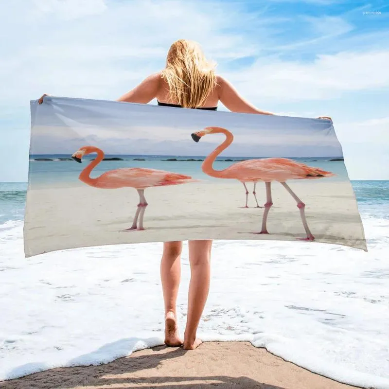 Handtuch, Strand, Himmel, Flamingo, Sommer, einfach, stilvoll, Frühling, Haushalt, Bad, Mikrofaser, schnell trocknend, Gesicht, Surf-Druck