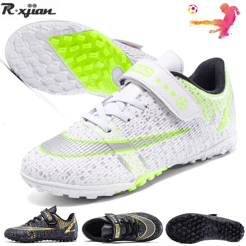 Enfants Soccer Dress Boys Girls Chaussures Étudiants non glissés Splint Training Football Shoe Kids Artificial Turf TF / Ag Trainers Sneakers 231116 8632 49