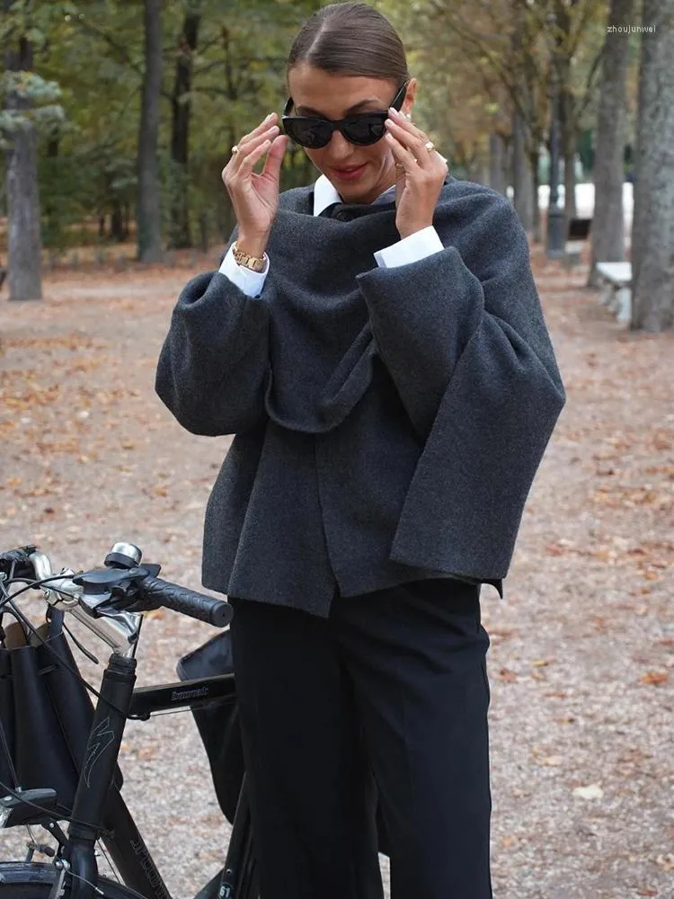 【新品未使用タグ付き】Acka. knit muffler long coat TweedSuriAlpacaMaxiNotchedColl