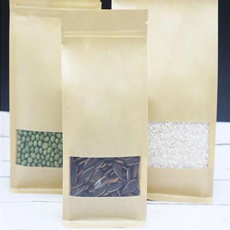 Kaffebönor bröd kexförpackning plats åttkantig förpackningspåse te snacks kraft papper anpassade mat klass material paket väskor dmswo