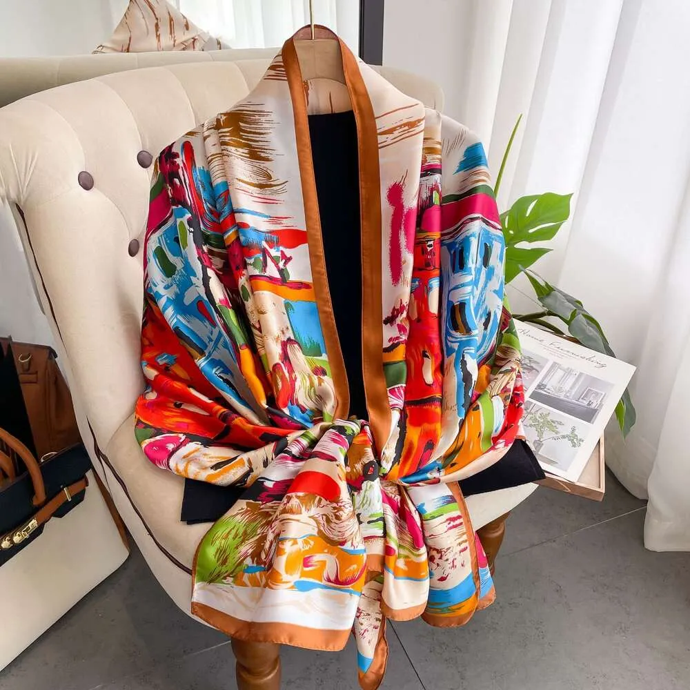Korean sales silk scarf