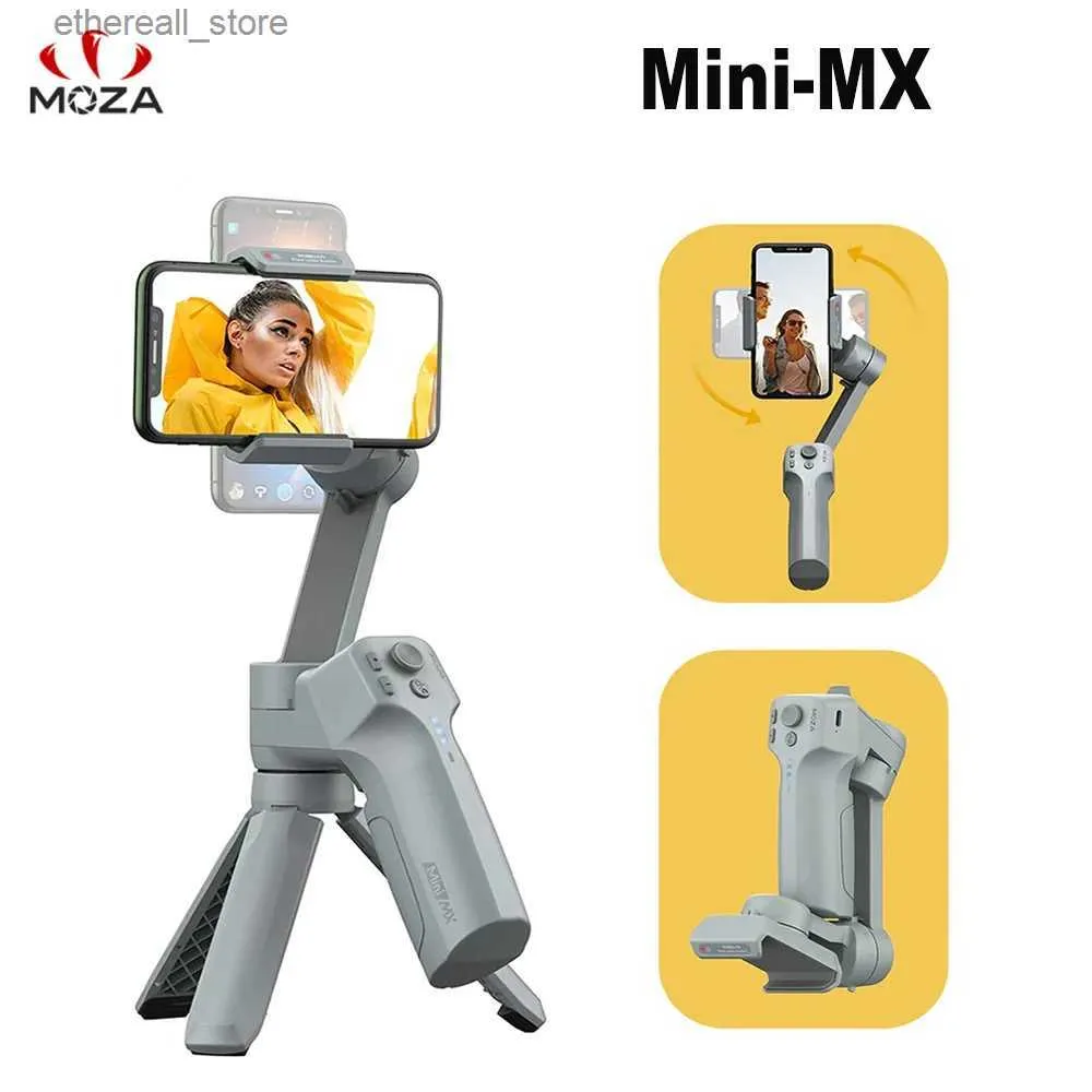 Stabilizatörler Moza Mini-MX 3 Eksenli Akıllı Telefon Gimbal Handheld Sabitleyici Vlog YouTuber Cep Telefonu için Canlı Video // Q231116