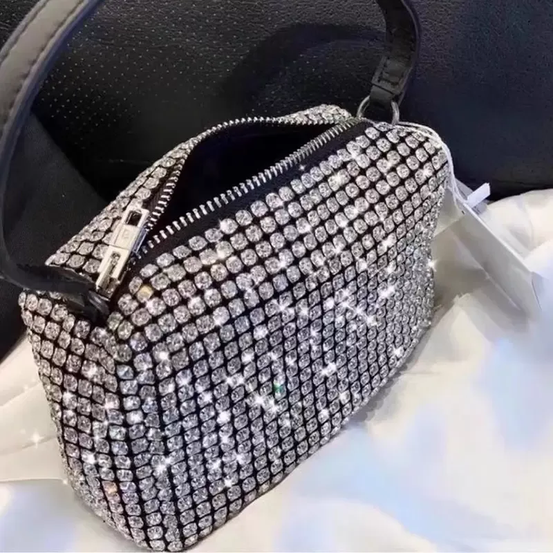 Bolso de mano para mujer, bolso de lujo con diamantes para mujer, bolso Hobo, bolso de mano, bolso cruzado con cuerpo cruzado, bolso con diamantes de imitación brillantes 240204