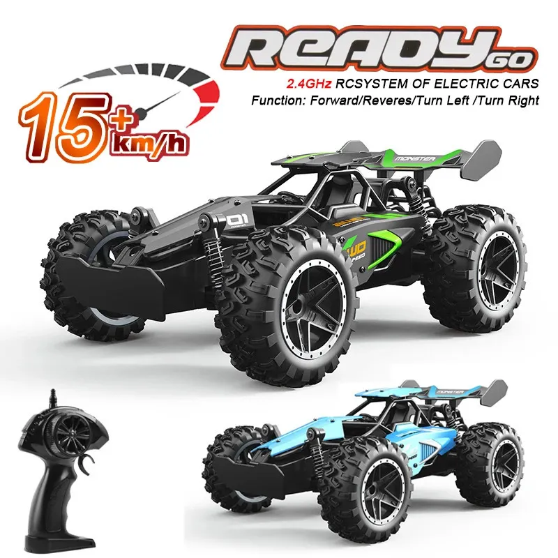 Electric/RC Car 2.4 GHz 1 18 RC CAR 15KM/H MINI HÖG HASTIGHET BIL Radio Styrd maskin Remote Control Off Road Car Toys For Children Barn Gifts 231115