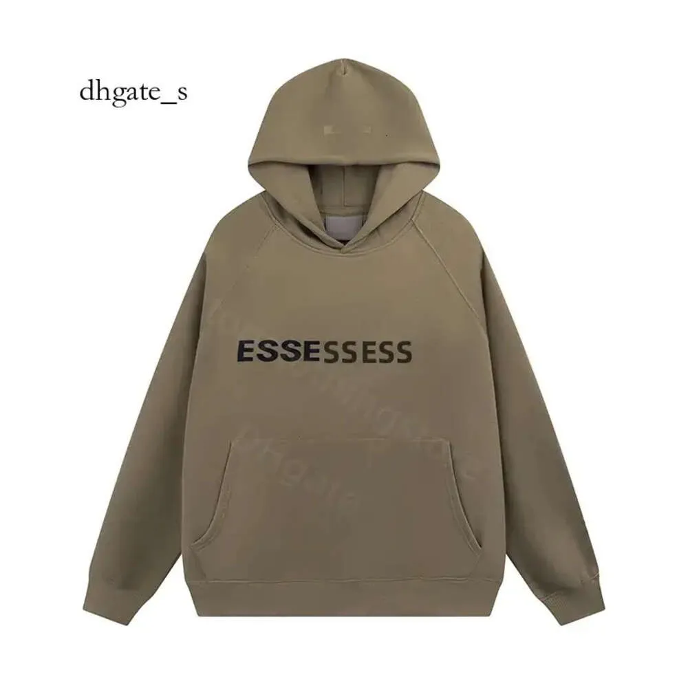 Dhgate Essentialls Hoodie Men Men Fashion Sweat-shirt 3D Silicon Swearies Skateboard Autumn Hiver High Street Unisexe Streetwear Hip Hop Hooded Clothing Taille S-XL