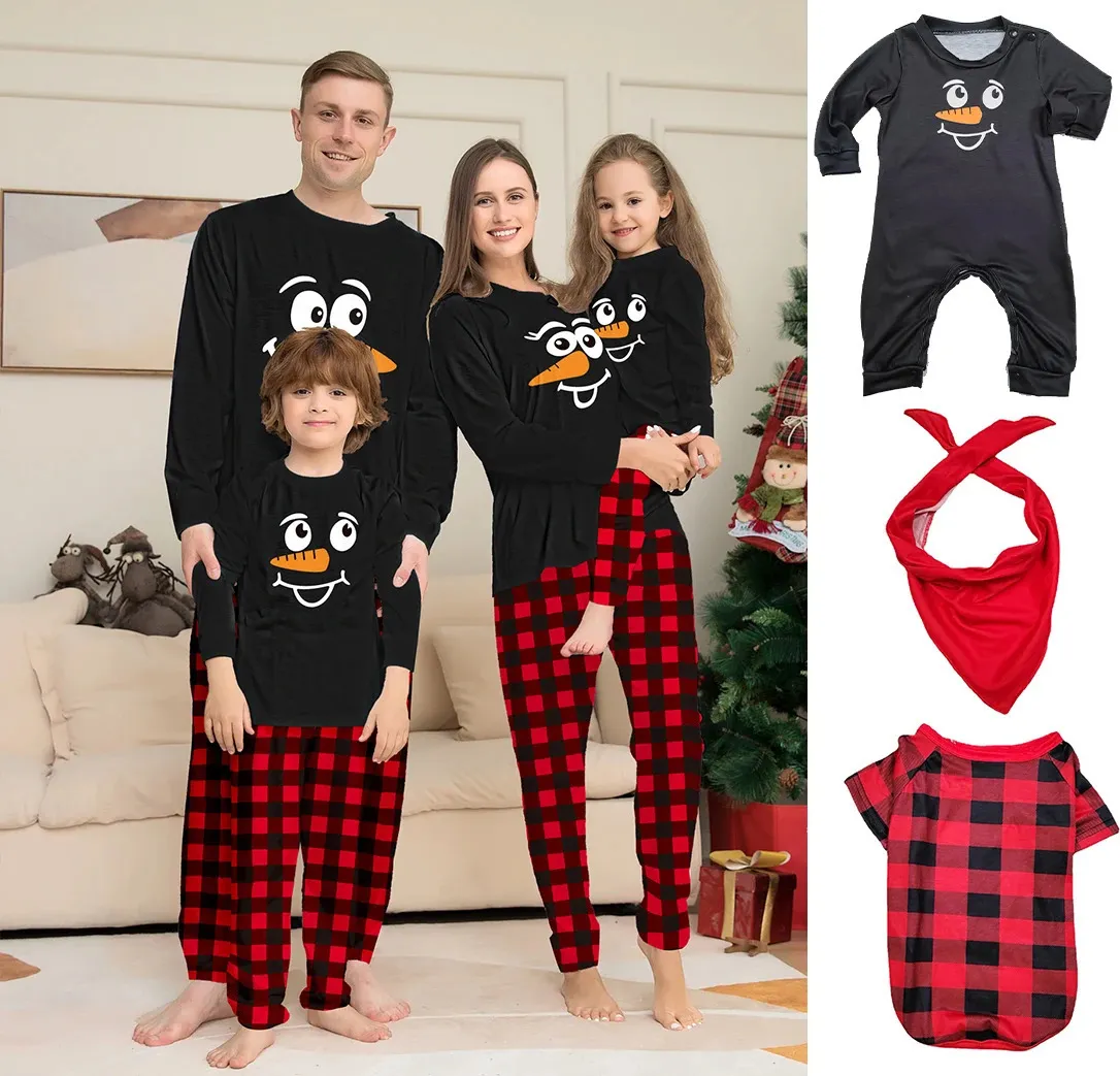 Abiti coordinati per la famiglia Babbo Natale madre bambino top pantaloni set coordinato per la famiglia pigiama natalizio tuta per neonato 231116