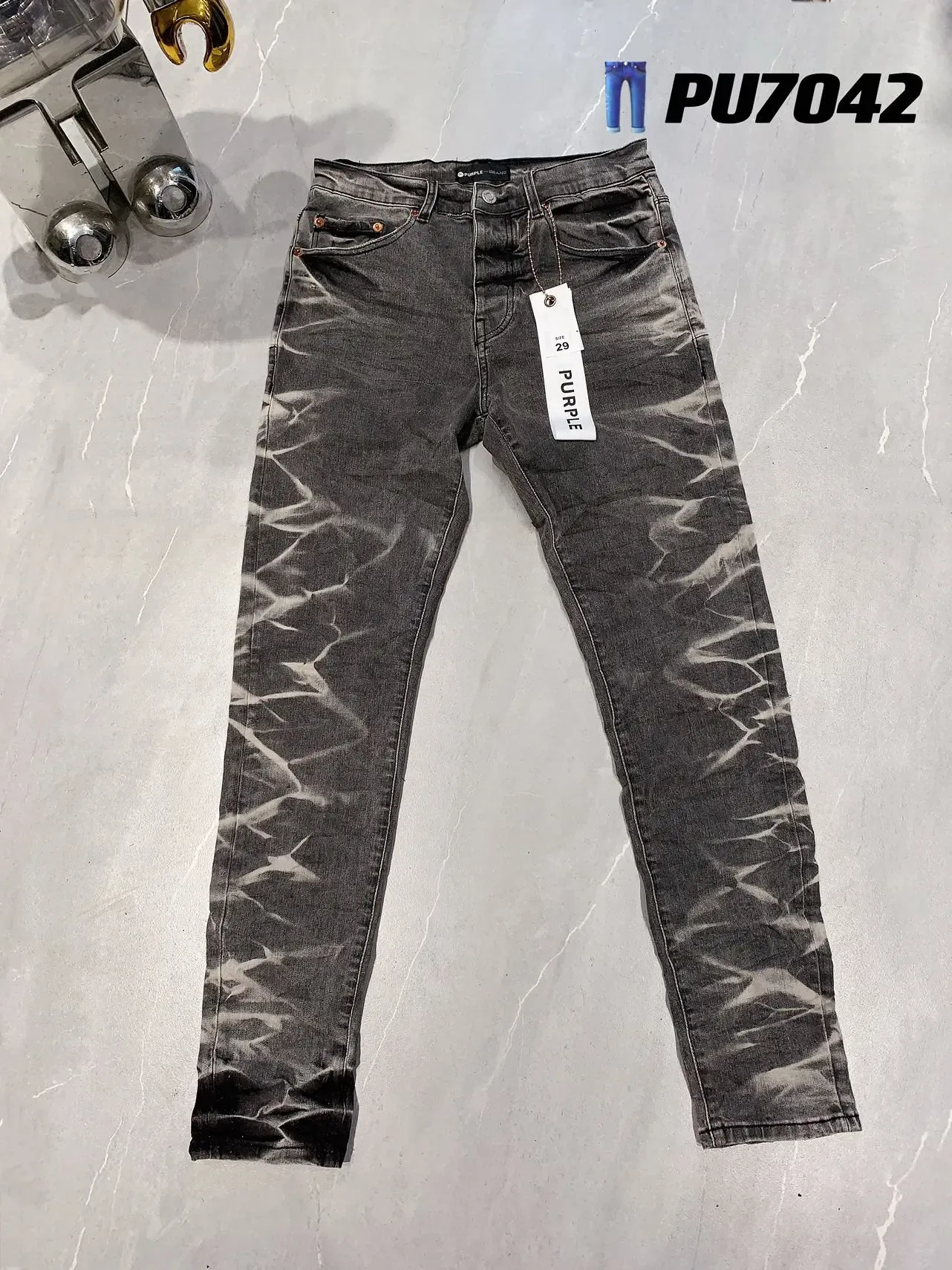 High End Mens Purple Denim Jeans Designer Straight Style Retro Streetwear Sweatpant Jeans From