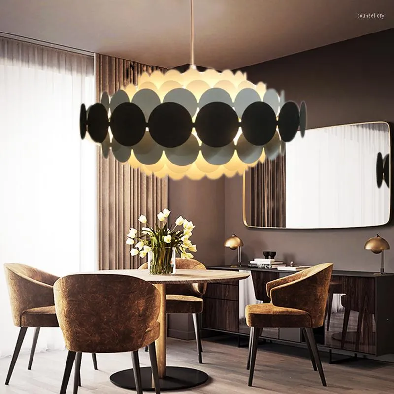 Lampes suspendues lustre nordique postmoderne modèle créatif concis chambre salon beignet pour enfants décor à la maison
