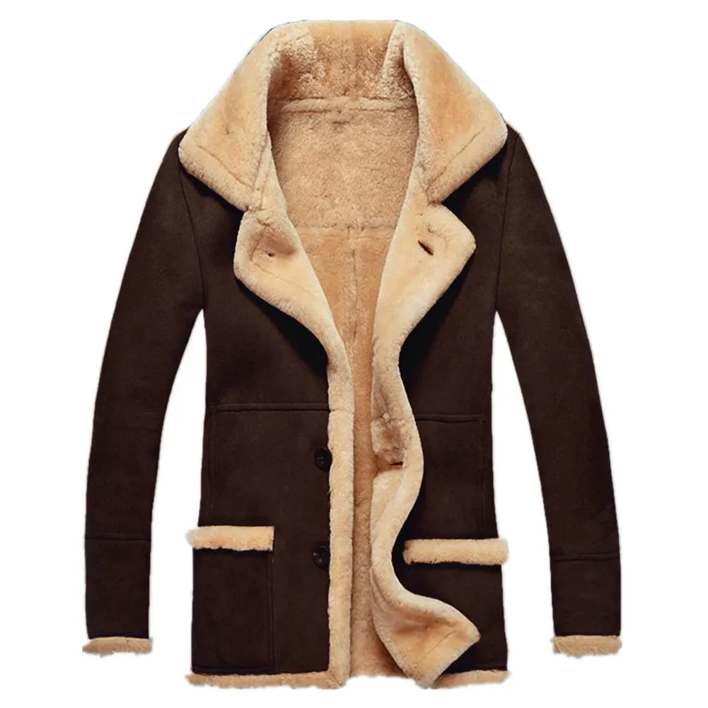 Masculino para baixo parkas masculino outono inverno pele do falso térmica quente velo forrado jaqueta y casaco parka outwear casual masculino 231115