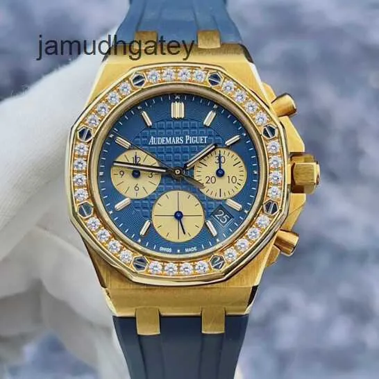 AP Swiss Luxury Watch Royal Oak Series 26231ba Edizione limitata 100 Materiale 18k Disco blu Funzione data e ora Orologio meccanico con 18 anni di garanzia