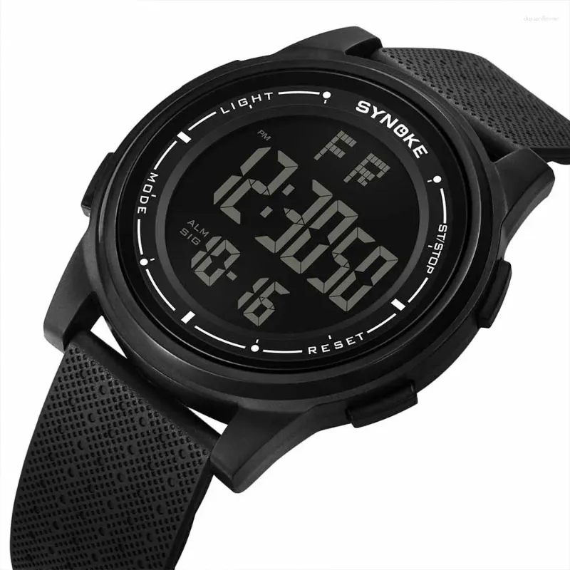 Relógios de pulso relógio eletrônico digital masculino esportes brilho 45mm grande dial estudante aventura ao ar livre tendência relógios multifuncionais