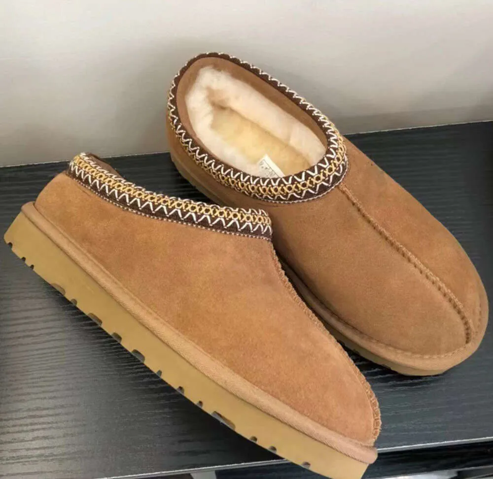 tasman pantoffels australië Designer Laarzen Luxe Tazz slipper Heren Dames Sneeuw Mini Enkelkort Eendenleer Winter Platform Kastanjebruin Grijs Zwart Wit warm