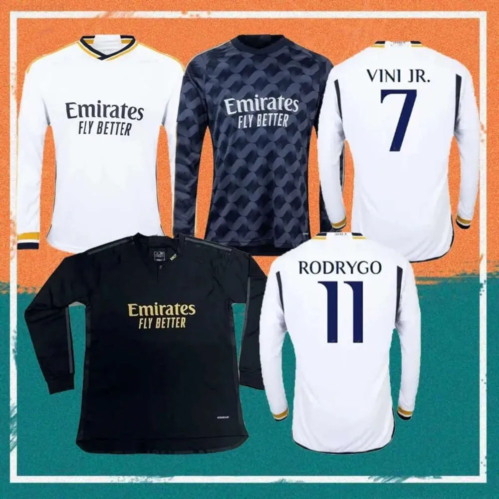 Real Madrid 23/24 Long Sleeve Soccer Jersey Bellingham, Modric More!  Official Style Fan Shirt, High Quality, Buy Now!