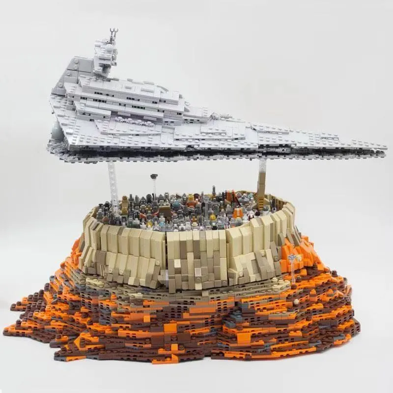 Freeshipping DHL Nieuwe MOC-18916 Star Destroyer cruiseschip Wars The Empire Over Jedha City bouwsteen speelgoed voor kerstcadeau Wiggn