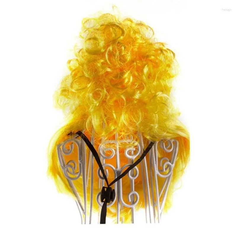 Dog Carrier Pet Headdress Curls Wigs Costume For Small Medium Large Party Yellow Hairpiece Halloween 090C