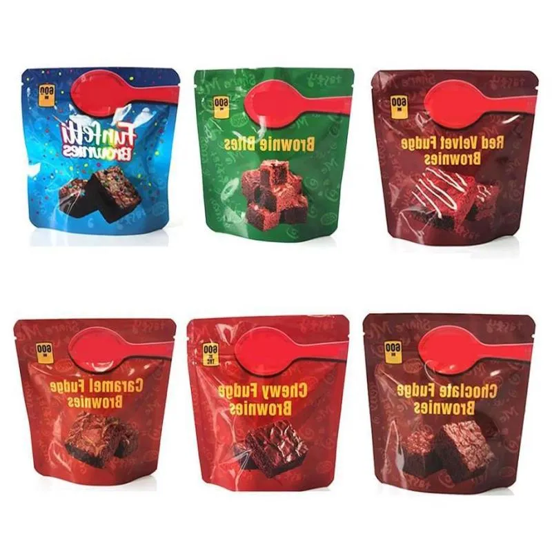 infused Brownies packaging bags 600mg cake empty chewy funfetti fudge chocolate snack bites red velvet pouch Rrmdk