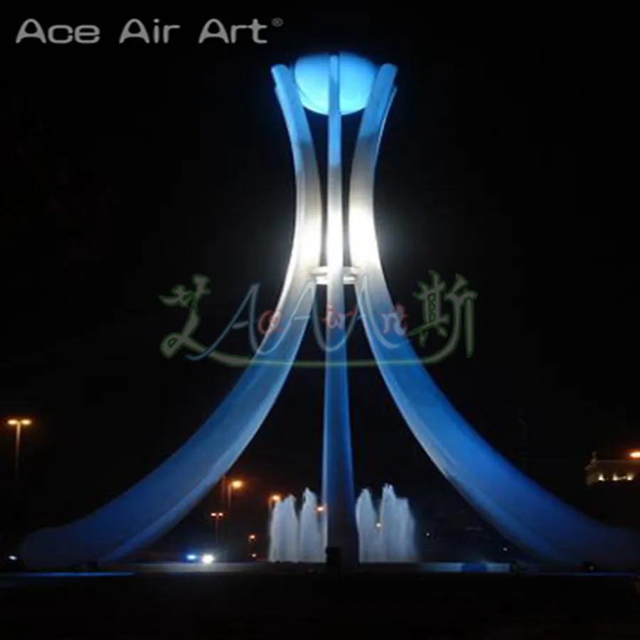 Modelo de pérola inflável gigante do Bahrein com luzes LED usadas para decoração de pontos cênicos em exposições de grande escala