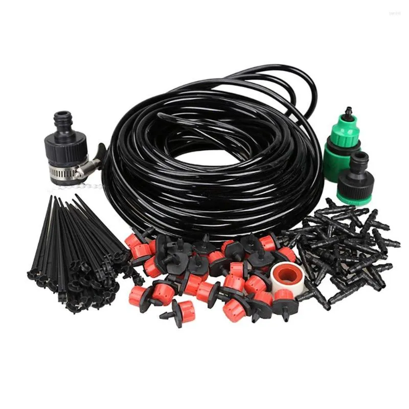 Attrezzature per irrigazione 10/15/20 / 25m Fiori automatici Sistema di irrigazione a goccia Kit tubo flessibile da giardino regolabile con gocciolatore