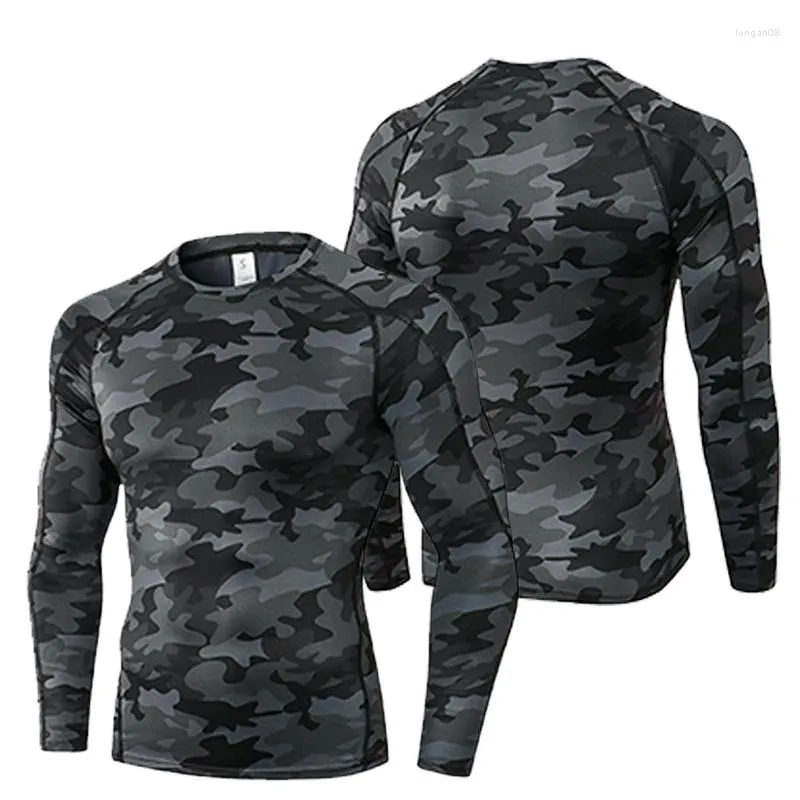 Magliette da uomo Cody lundin uomini allenamento camuffato camuffato camicia da compressione colorante cool che corre la palestra da basket tops leggera MMA Rash Guards per