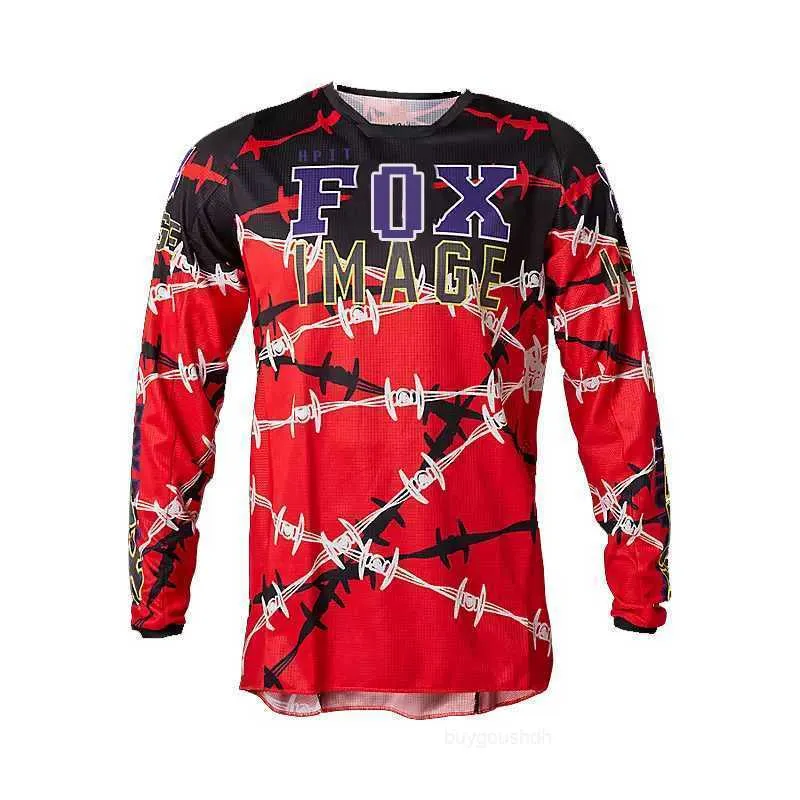 Men's T-Shirts Hpit Fox Motorcycle Mountain Bike Team Downhill Jersey MTB Offroad Bicycle Locomotive Shirt Cross Country Mountain Bike Jersey