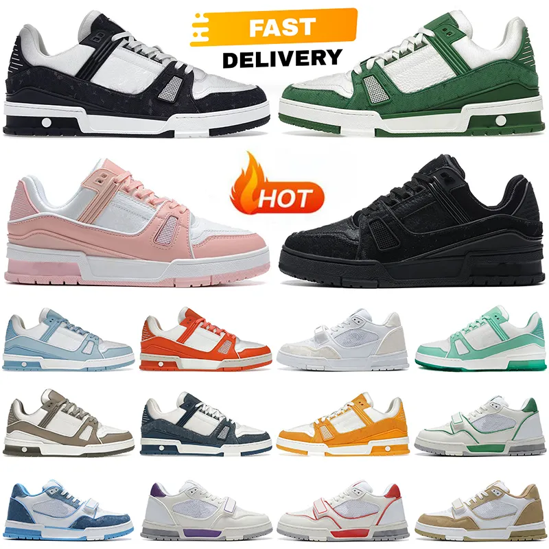 men women trainer sneaker designer casual shoes platform sneakers triple black white pink green navy blue brown orange mens womens outdoor sports trainers