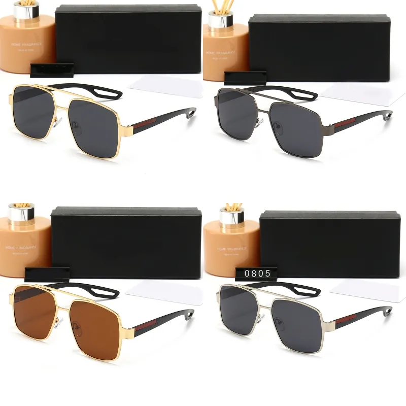 Occhiali da sole quadrati per donna occhiali da sole polarizzati di lusso lettera laterale gafas de sol metallo acetato trendy estate driver occhiali da sole da uomo moda ga023