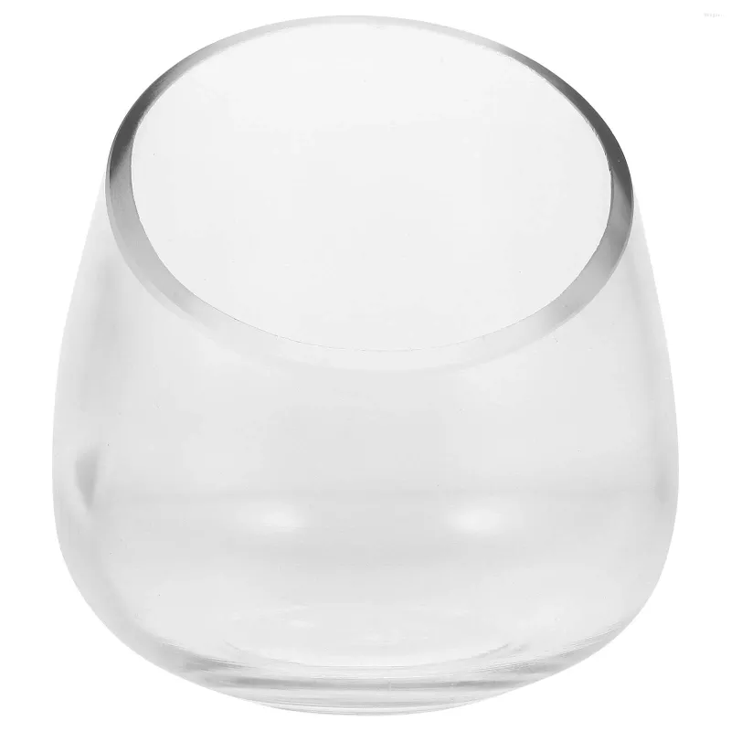 Vasos vaso hidropônico de vidro flor oblíqua clara para peça central de mesa